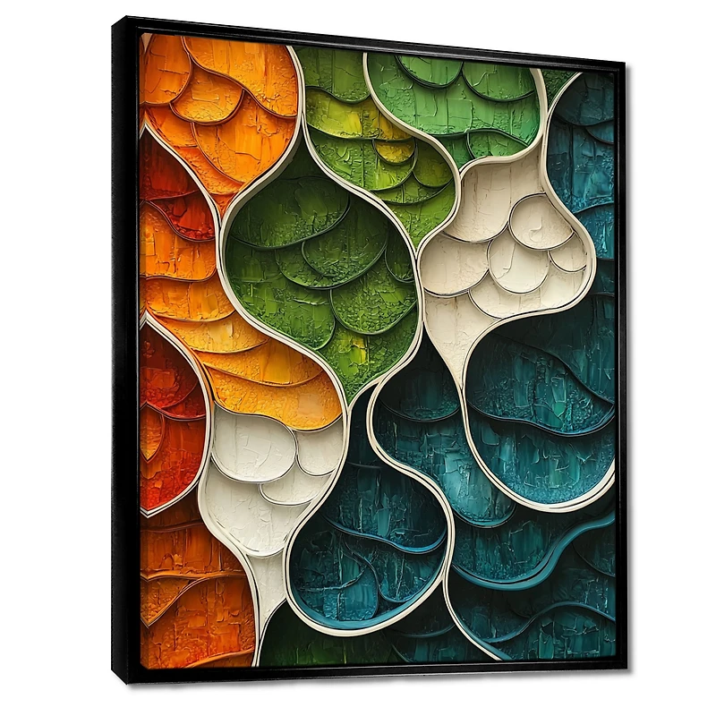 Art mural terre éphémère flux biomorphique