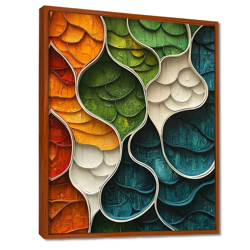 Art mural terre éphémère flux biomorphique