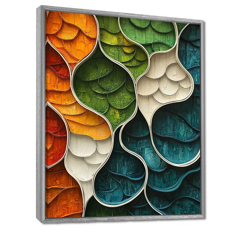 Art mural terre éphémère flux biomorphique