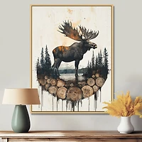Canadian Moose – Tranquil Lake Reflection Scene
