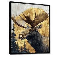 Golden Moose – Majestic Winter Forest Portrait