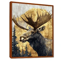 Golden Moose – Majestic Winter Forest Portrait