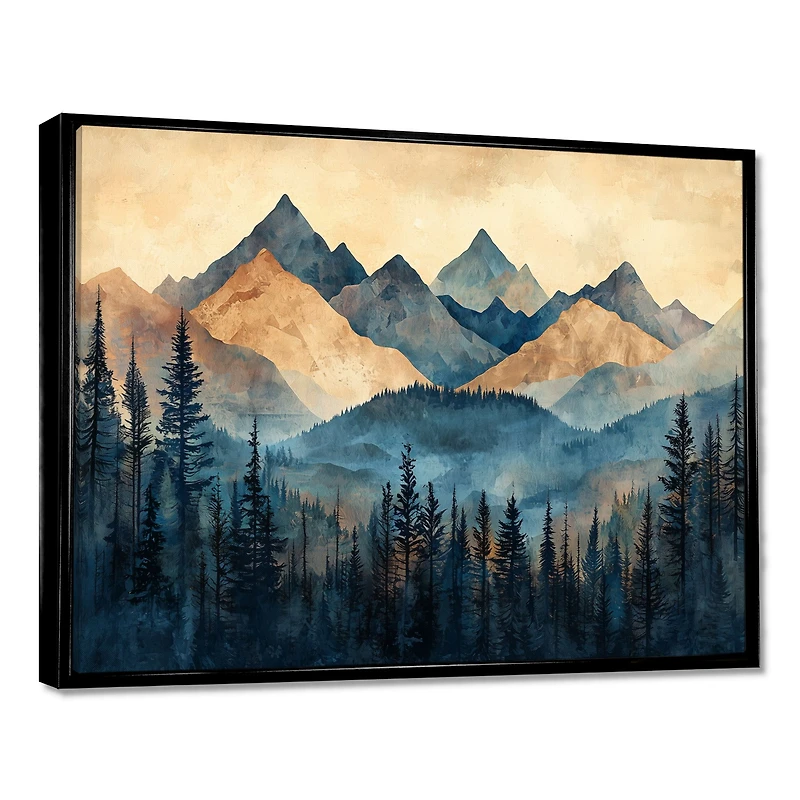 Art mural racines de pins profondeur forestière