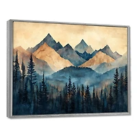 Art mural racines de pins profondeur forestière