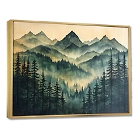 Woodland Silhouette – Calm Mountain Horizon