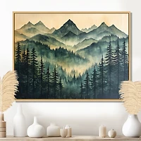 Woodland Silhouette – Calm Mountain Horizon