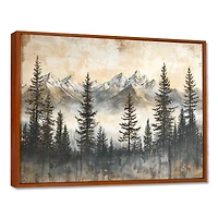 Timber Peaks – Minimalist Winter Mountain Scene