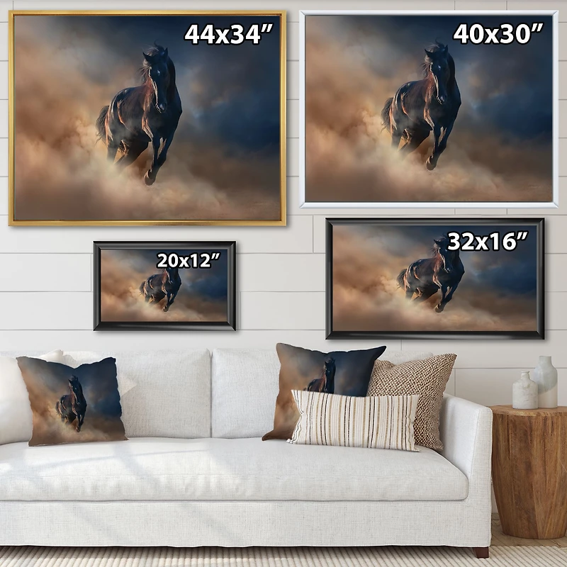 Toile « Black Stallion Horse »