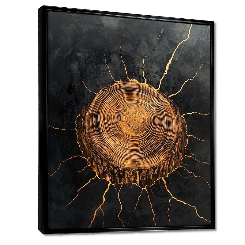 Art mural texture abstraite rondin onyx