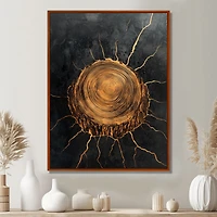 Art mural texture abstraite rondin onyx