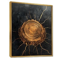 Art mural texture abstraite rondin onyx