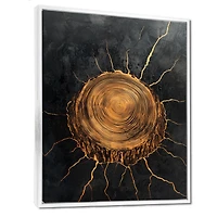 Art mural texture abstraite rondin onyx