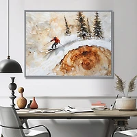 Art mural skieurs sommets enneigés « Winter Gliders »