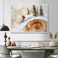 Art mural skieurs sommets enneigés « Winter Gliders »