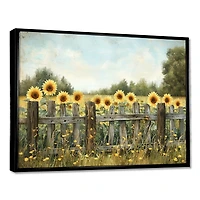 Barnside Sunflowers – Bright Country Fence Art