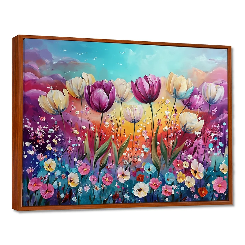 Art mural champ floral « Lavender Fantasy »