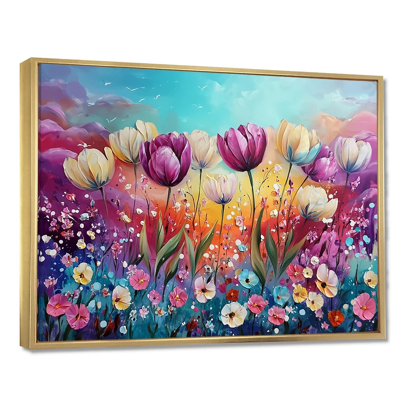 Art mural champ floral « Lavender Fantasy »
