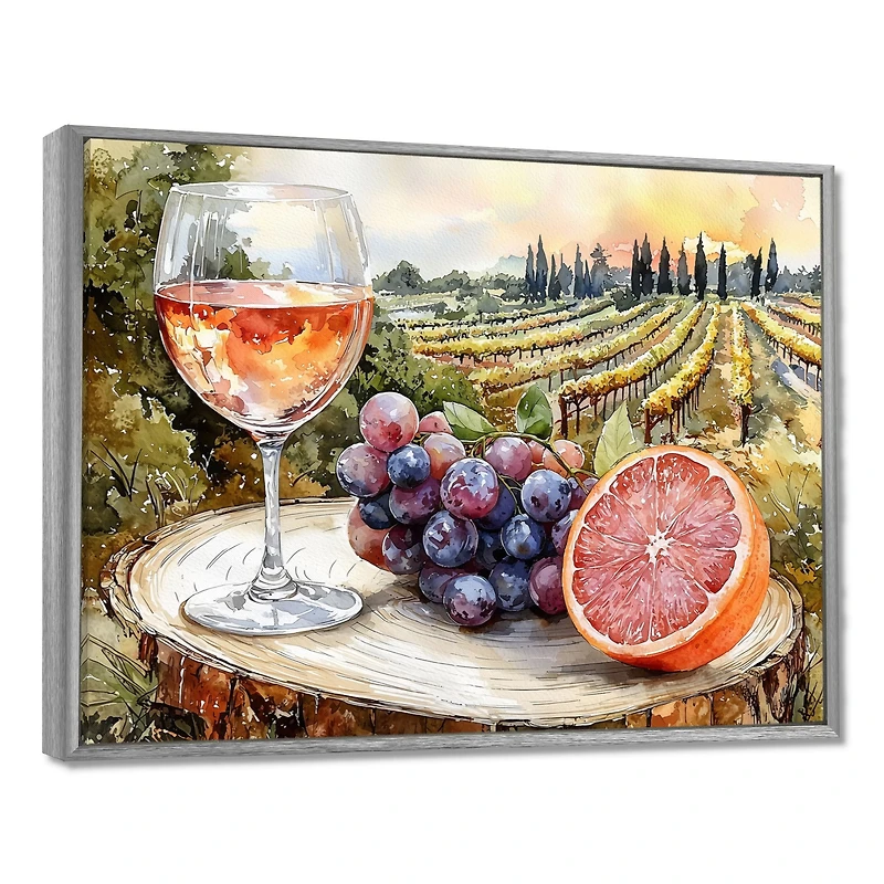 Art mural nature morte vignoble « Vineyard Still Life »