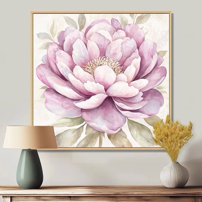 Pink Peony Elegance – Soft Minimalist Floral Art