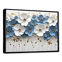 Blue and White Wildflowers – Creamy Blossoms in Nature