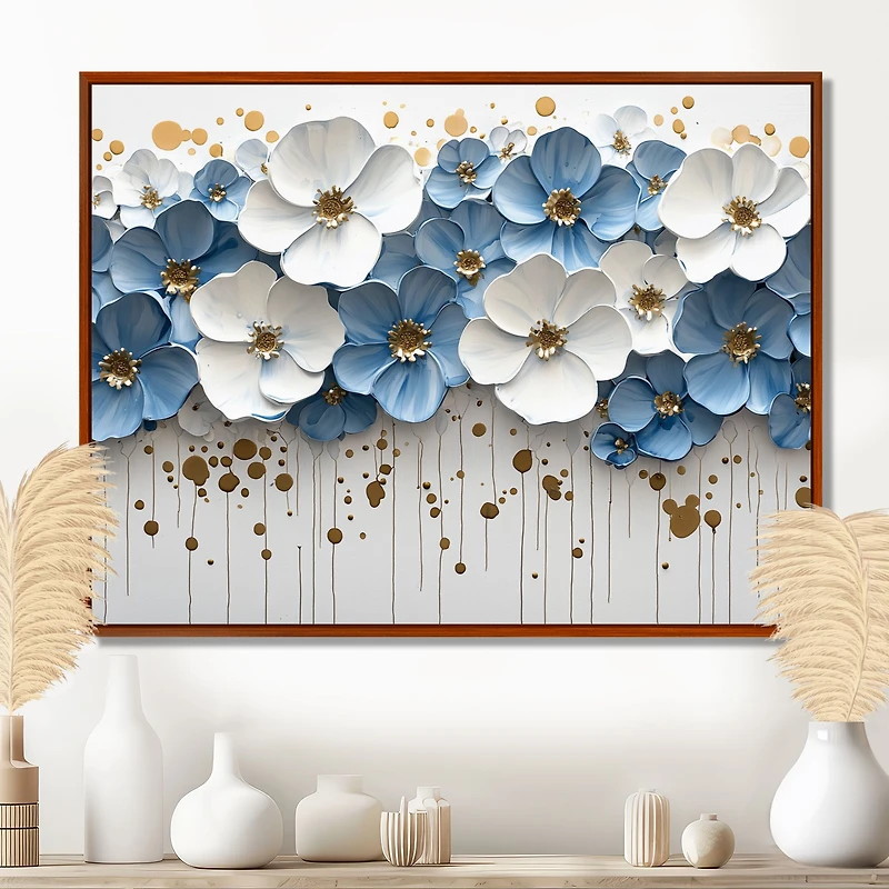 Blue and White Wildflowers – Creamy Blossoms in Nature