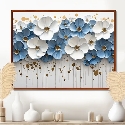 Blue and White Wildflowers – Creamy Blossoms in Nature