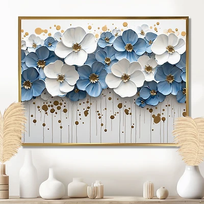 Blue and White Wildflowers – Creamy Blossoms in Nature