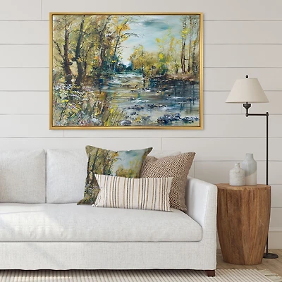 Rocky River the Forest  Wall Art