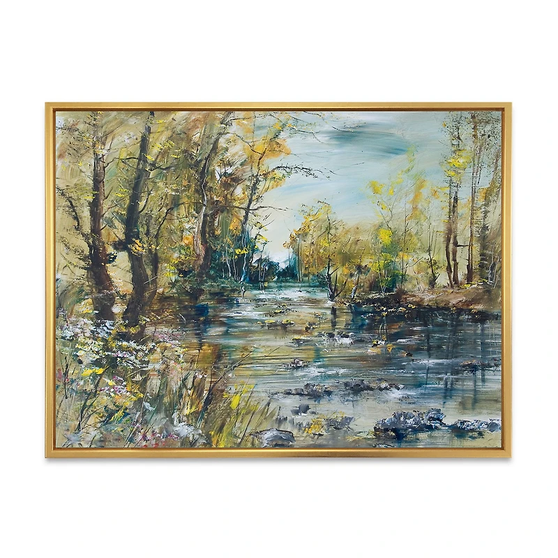 Rocky River the Forest  Wall Art