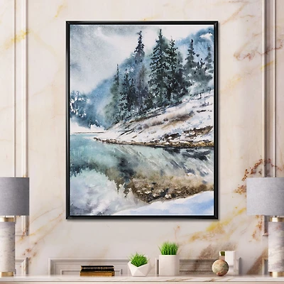 Mountain Hill Reflected Water  Wall Art
