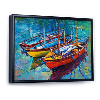 Three Fishing Boat  Canvas Wall Art