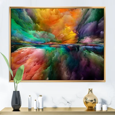 Colorful and Dark Gradient Clouds Canvas Wall Art Print