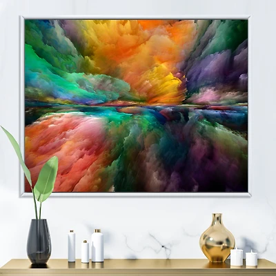 Colorful and Dark Gradient Clouds Canvas Wall Art Print