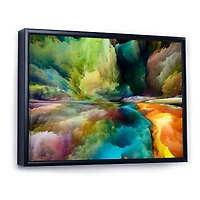 Colorful Motion Gradients of Surreal Mountains and Clouds  Wall Art