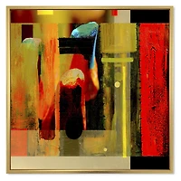 Cubistic Manifestation of Red Black and Green  Wall Art