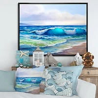 Seascape with Sunlight Catching A Wave  Wall Art