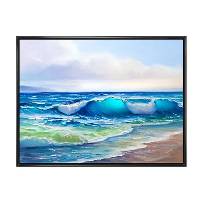 Seascape with Sunlight Catching A Wave  Wall Art