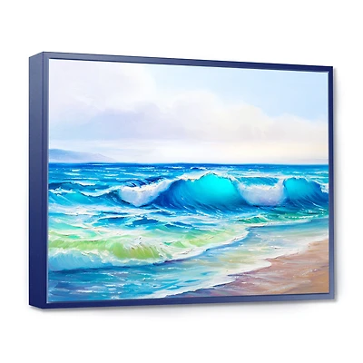 Seascape with Sunlight Catching A Wave Wall Art
