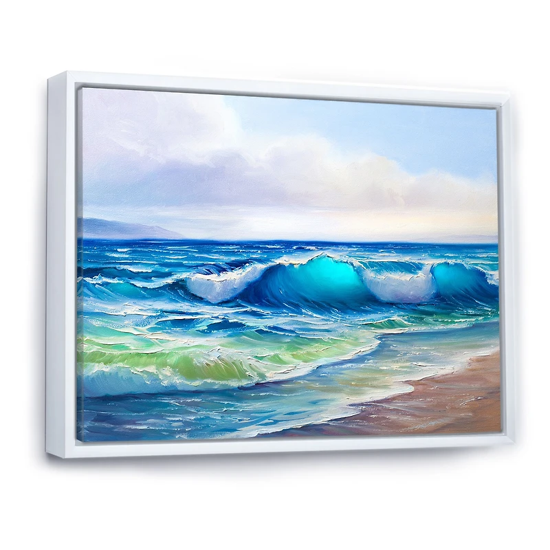 Seascape with Sunlight Catching A Wave  Wall Art
