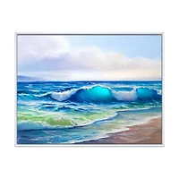 Seascape with Sunlight Catching A Wave  Wall Art