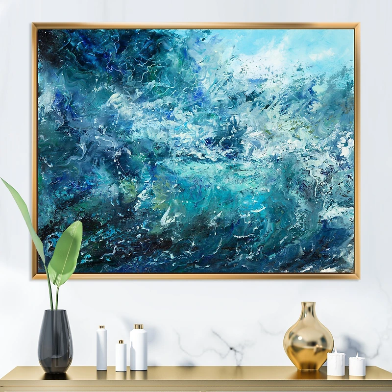 Wild Blue Ocean Waves V  Wall Art