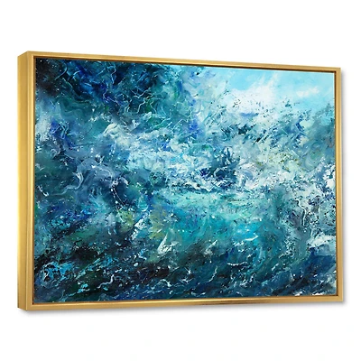 Wild Blue Ocean Waves V  Wall Art