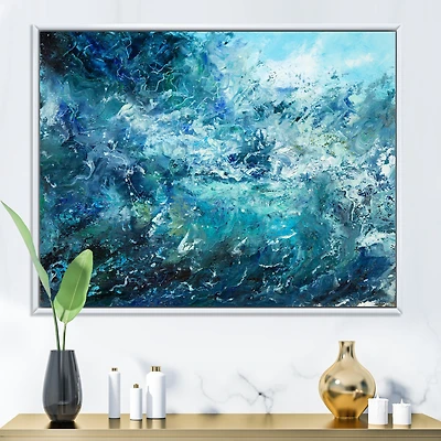Wild Blue Ocean Waves V  Wall Art