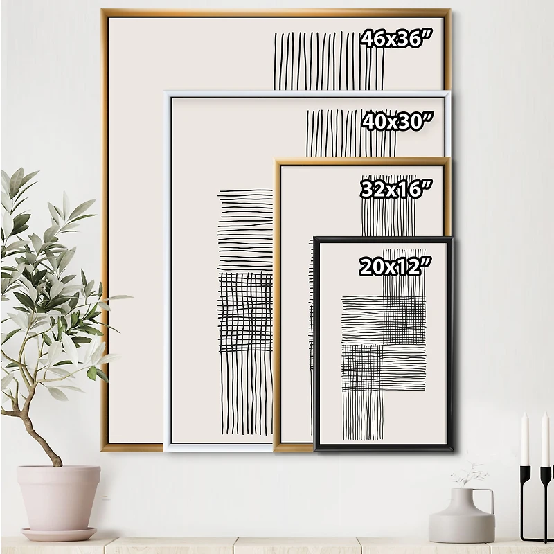 Toile « Minimal Geometric Compostions of Elementary Forms XIX »