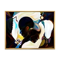 Union of Male and Female Faces I  Canvas Wall Art Print