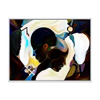 Union of Male and Female Faces I  Canvas Wall Art Print