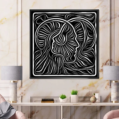 Black and White Awareness Portrait I Wall Art