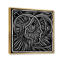 Black and White Awareness Portrait I  Wall Art