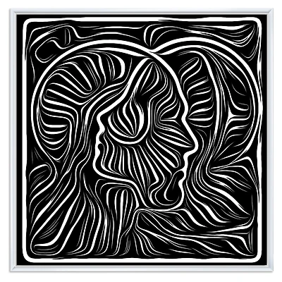 Black and White Awareness Portrait I Wall Art