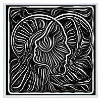 Black and White Awareness Portrait I  Wall Art
